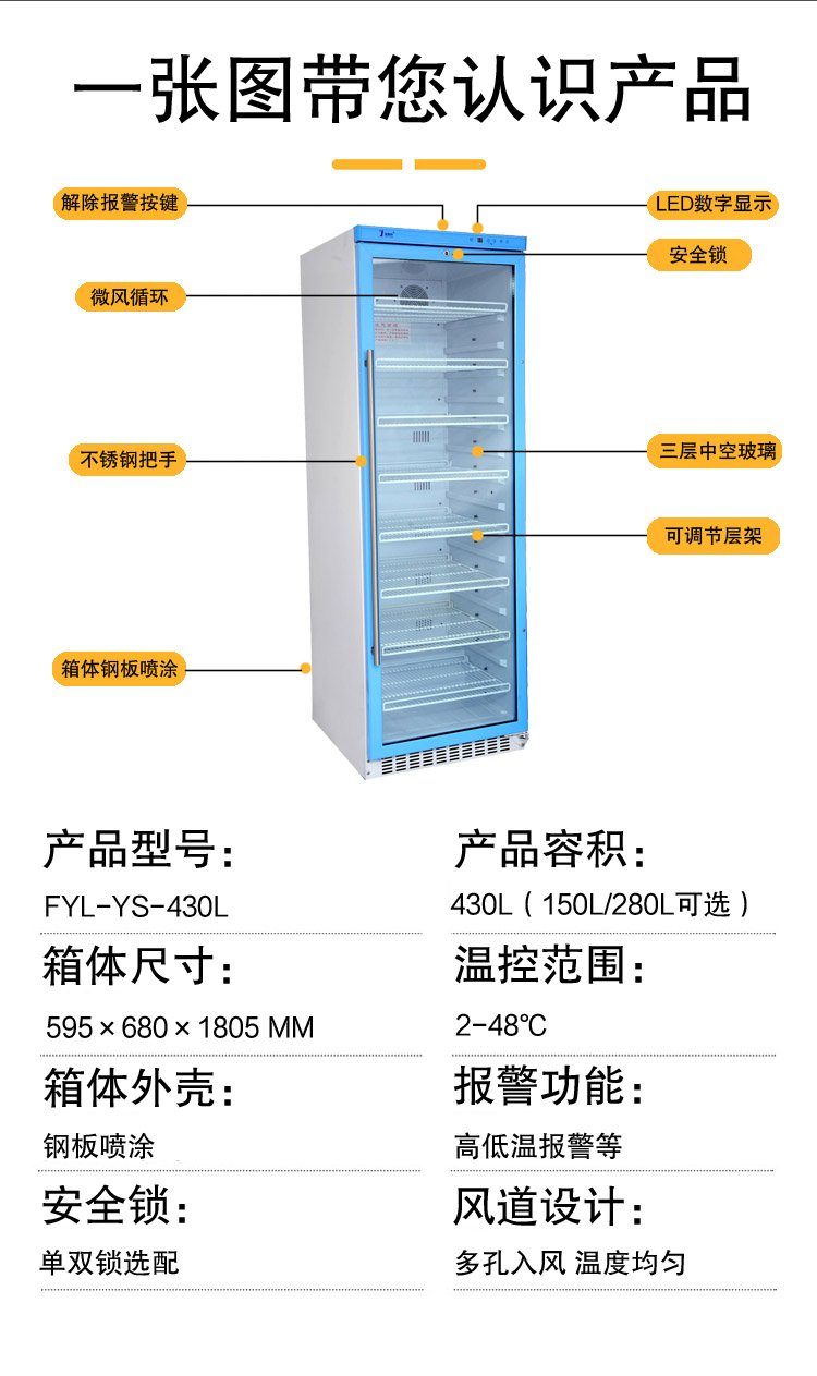 25℃常温药品冷藏柜 药品储存冷冻柜5℃存储柜放药品
