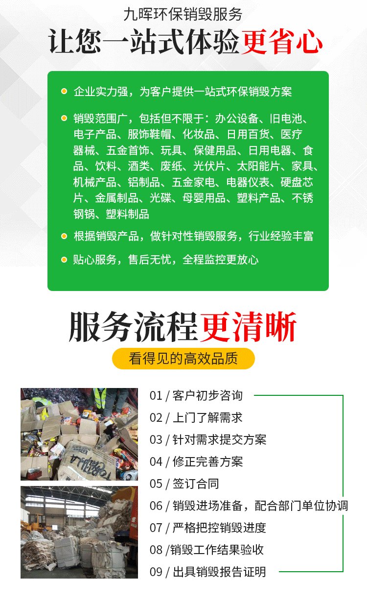 广州黄埔区报废残次品销毁厂家无害化处理公司