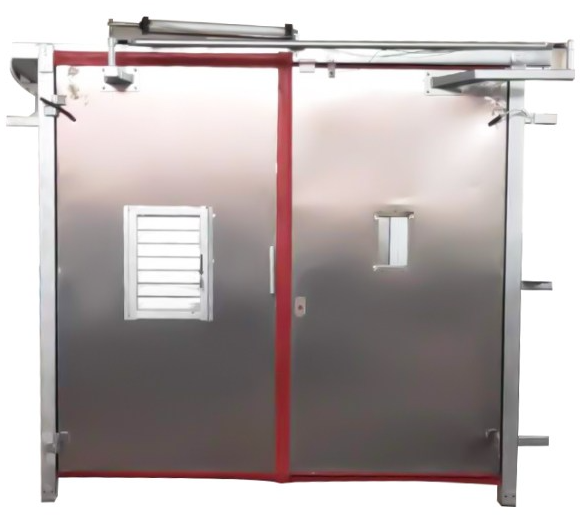 不锈钢平板可视风门-2*2m-不锈钢纯气动平衡风门